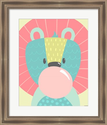 Framed Kid Lion Print