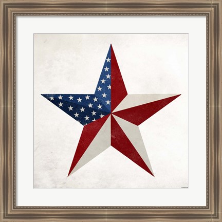 Framed Star Flag Print