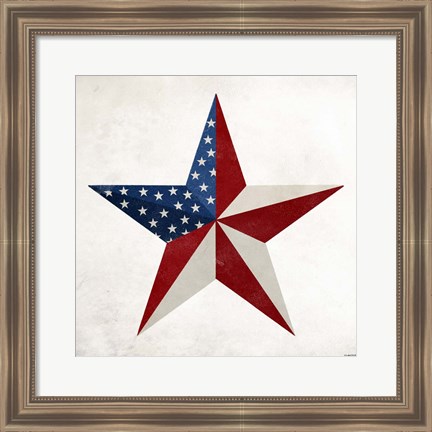 Framed Star Flag Print