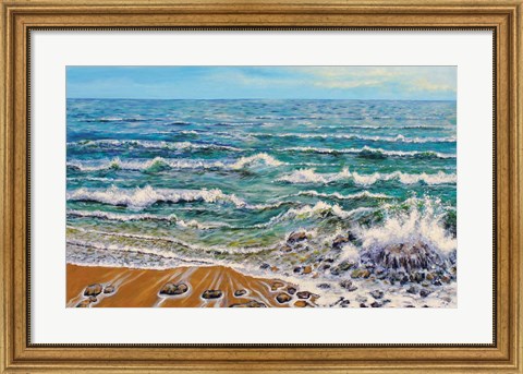 Framed Wind White Waves Print