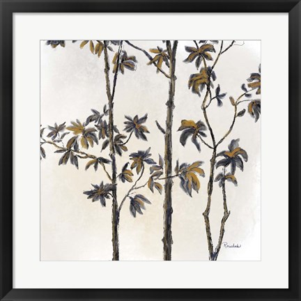 Framed Leafy Treetop III Print