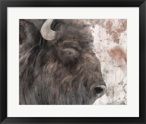 Framed Yellowstone Buffalo Print