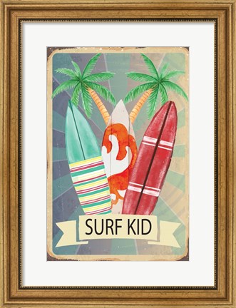 Framed Surf Kid Print