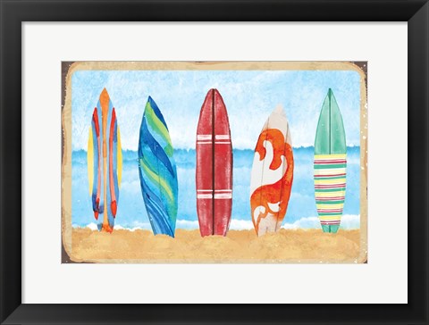 Framed Surf Boards Print