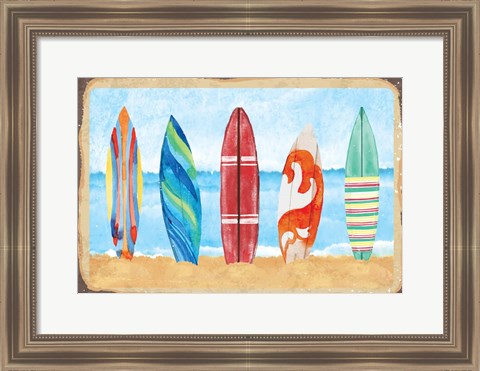 Framed Surf Boards Print