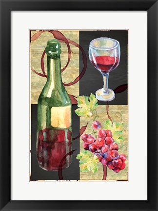 Framed Kitchen Wine Print