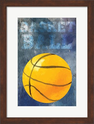 Framed Basketball Print