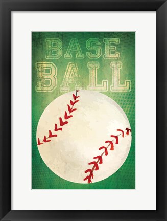 Framed Baseball Print