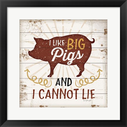 Framed Big Pigs Print