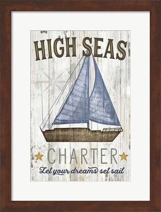 Framed High Seas Charter Print