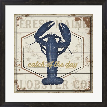 Framed Fresh Maine Lobster Co. Print