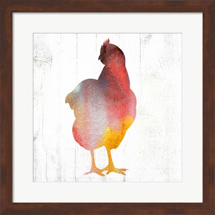 Framed Hen III Print