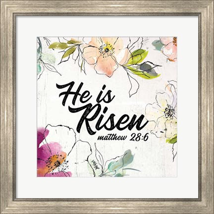 Framed He is Risen Print