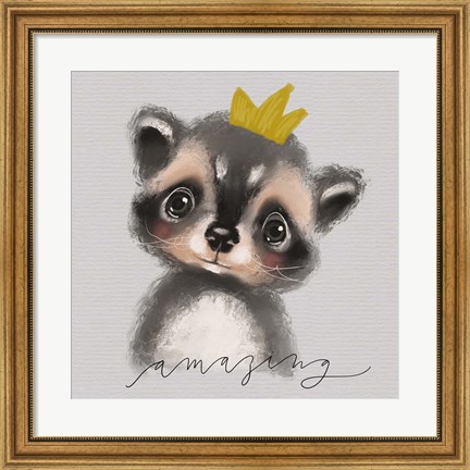 Framed Amazing Raccoon Print