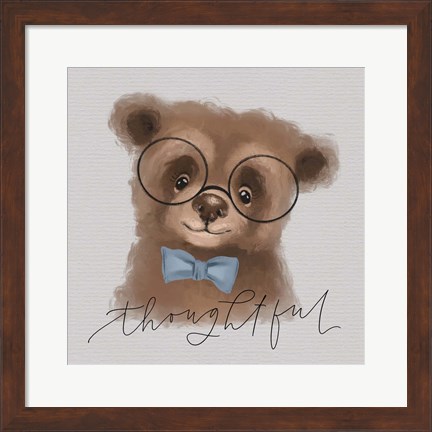 Framed Thoughtful Bear Print