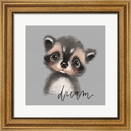 Framed Dream Raccoon Print