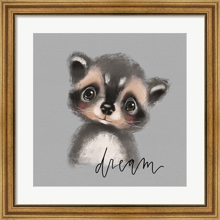 Framed Dream Raccoon Print