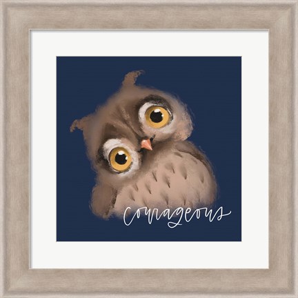 Framed Courageous Owl Print