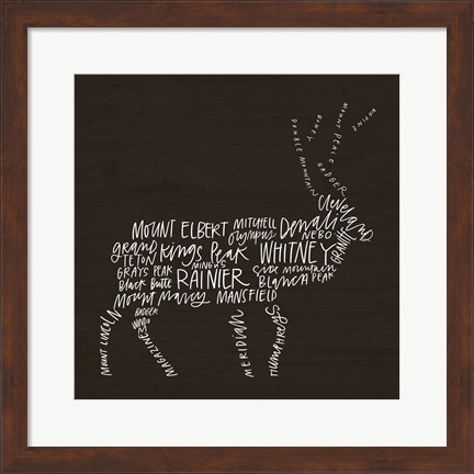 Framed Elk Lodge Print