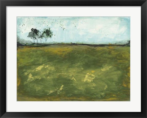 Framed Over the Meadow Green Print