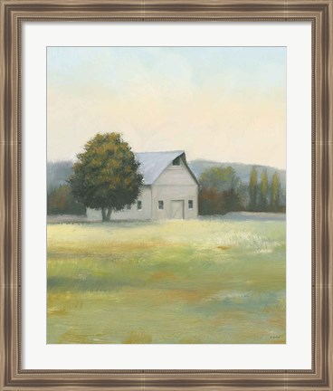 Framed Morning Meadows II Crop Print