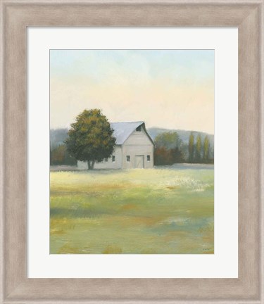 Framed Morning Meadows II Crop Print