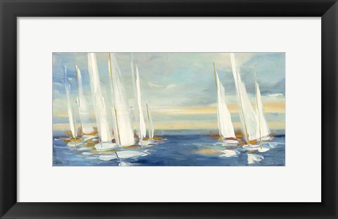 Framed Summer Regatta Sunset Print