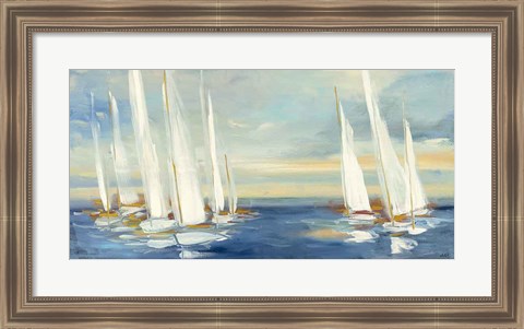 Framed Summer Regatta Sunset Print