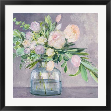 Framed Spring Bouquet Plum Crop Print