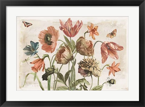 Framed Antiquarian Blooms II Print