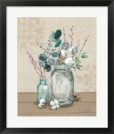 Framed Cotton Bouquet II Print