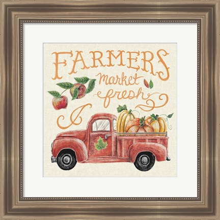 Framed Harvest Chalk VII Linen Print