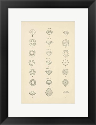 Framed Precious Stones II Print