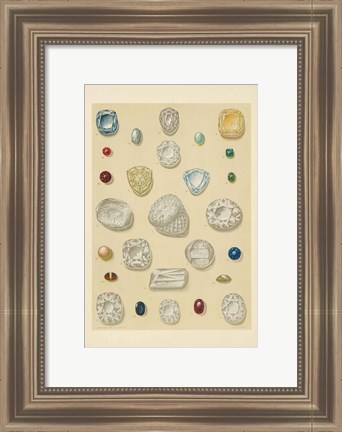 Framed Precious Stones I Print