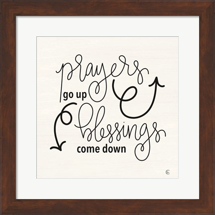 Framed Blessings Come Down Print