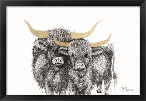 Framed Highland Cattle Print