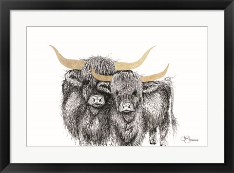 Framed Highland Cattle Print