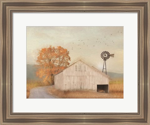 Framed Fall Barn in Muir Print