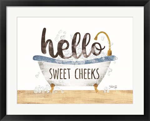 Framed Hello Sweet Cheeks Print