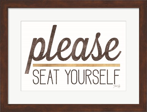 Framed Please Seat Yourself Print