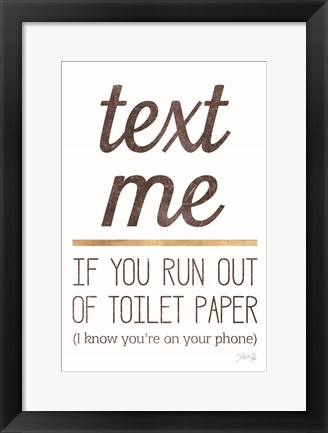 Framed Text Me Print