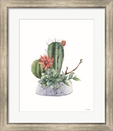 Framed Watercolor Cactus Print