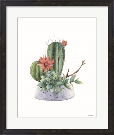 Framed Watercolor Cactus Print