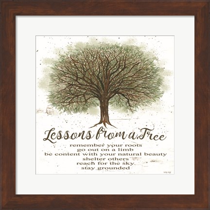 Framed Lessons From a Tree Print