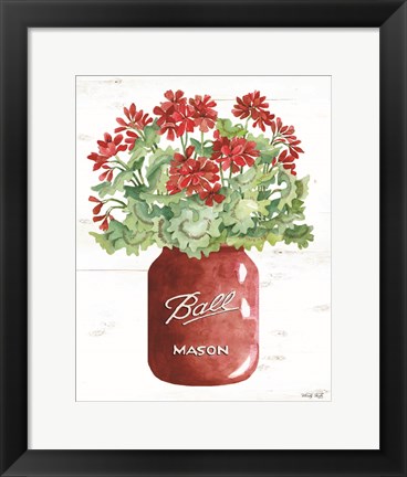 Framed Patriotic Red Jar Print