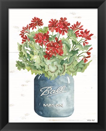 Framed Patriotic Blue Jar Print