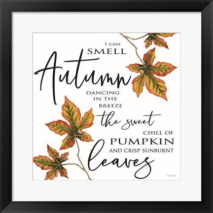 Framed Sunburnt Leaves Print