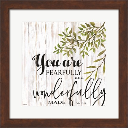 Framed You are Fearfully and Wonderfully Made Print