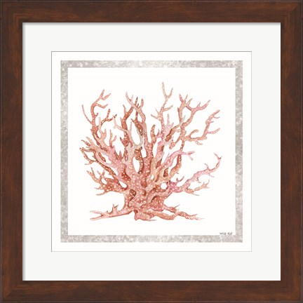 Framed Pink Coastal Coral II Print