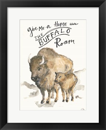 Framed Buffalo Roam Print